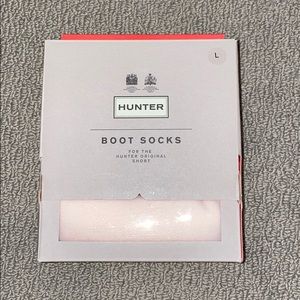 New NWT in box hunter boot socks cream size large